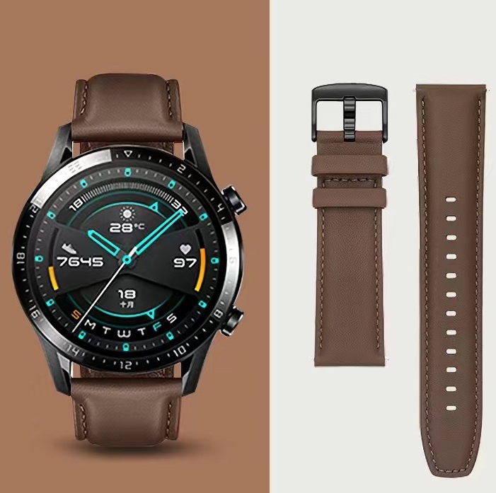 スマートウォッチ 革タイプ 22mmサイズ ベルト 予備用 汎用品 バンド