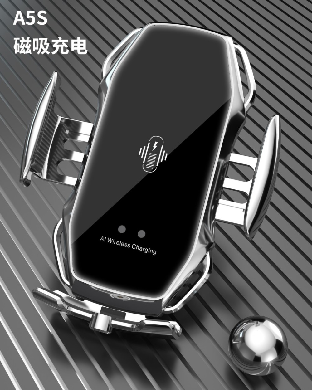 ワイヤレス 車載ホルダー ワイヤレス充電 非対応機種対応 Qi10W充電