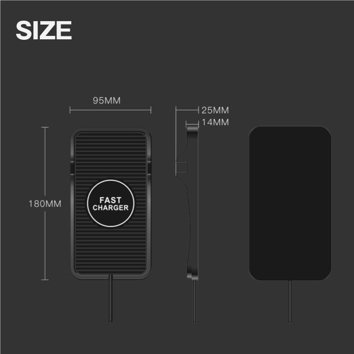 Qi ワイヤレス充電器 スタンド付き 急速充電 QC2.0 QC3.0 対応 最大15W