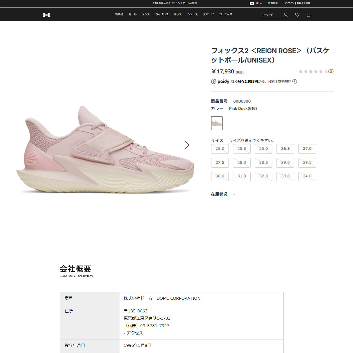 UNDER ARMOUR（アンダーアーマー） （メンズ、レディース）バスケット
