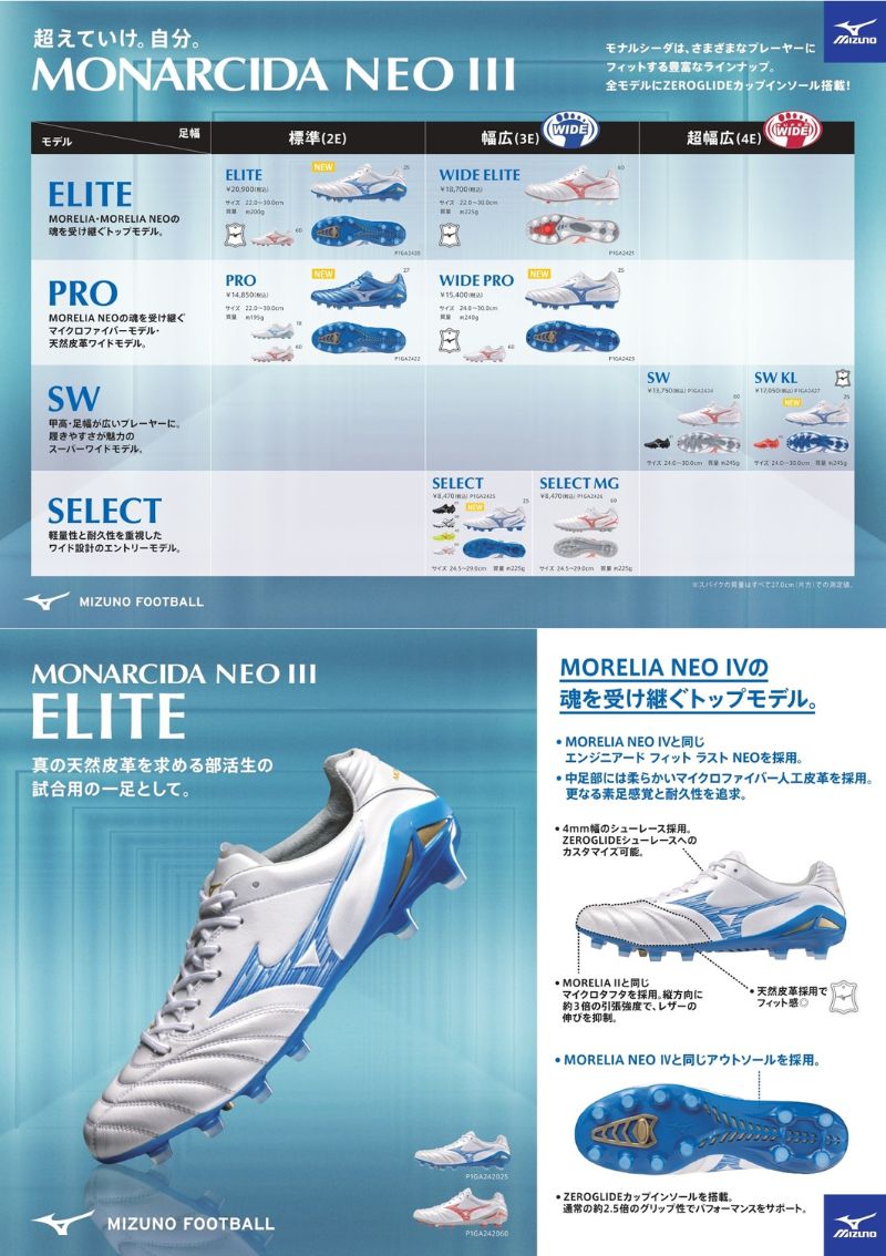 ミズノ（MIZUNO）（メンズ、レディース）サッカースパイク 天然芝/土/人工芝用 モナルシーダNEO III ELITE モナルシーダネオ 3  エリート P1GA242025 : 10864649901 : SuperSportsXEBIO Yahoo!店 - 通販 - Yahoo!ショッピング