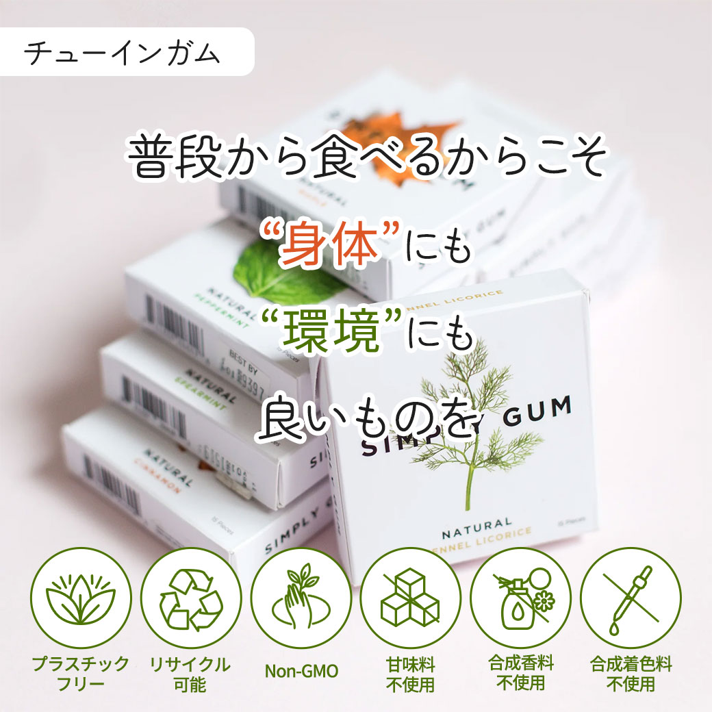 【クーポンあり】シンプリーガム シュガーフリーガム チューインガム バブルガム味 15粒 SIMPLY GUM SUGAR FREE BUBBLE GUM キシリトール 甘い 美味しい |  | 08