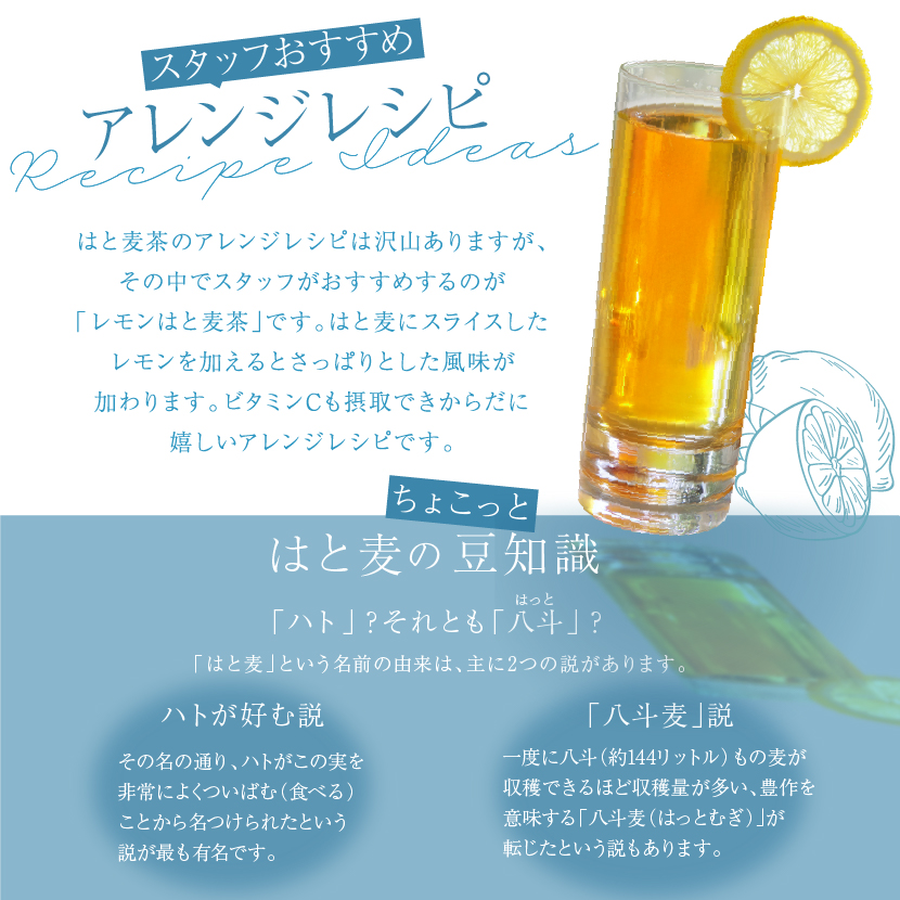 ハトムギ茶 作り方 水出し ペットボトルでも簡単
