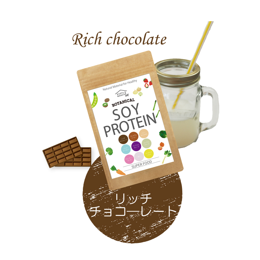 【お徳用2個セット】ボタニカル ソイプロテイン 300g 人工甘味料（6種）不使用 選べる15種類の味 7種のビタミン コラーゲン 乳酸菌 酵素パウダー 爆買 |  | 01