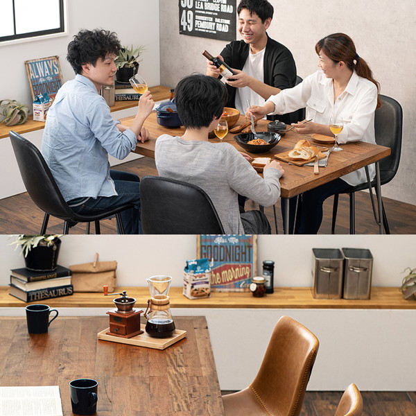 ダイニング5点セット(テーブル×1、チェア×4) Aタイプ/ダークブラウン ...