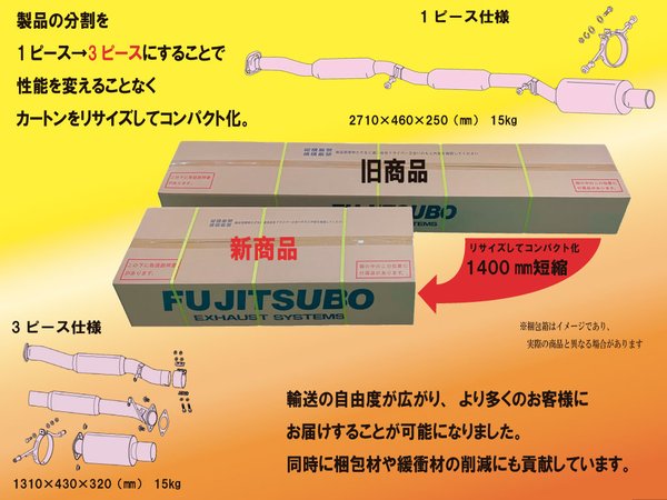 納品先限定 FUJITSUBO フジツボ RM-01A マフラー GC8 インプレッサ WRX アプライドモデルF・G (IMPREZA) H10.9〜H12.8 280-63026の画像