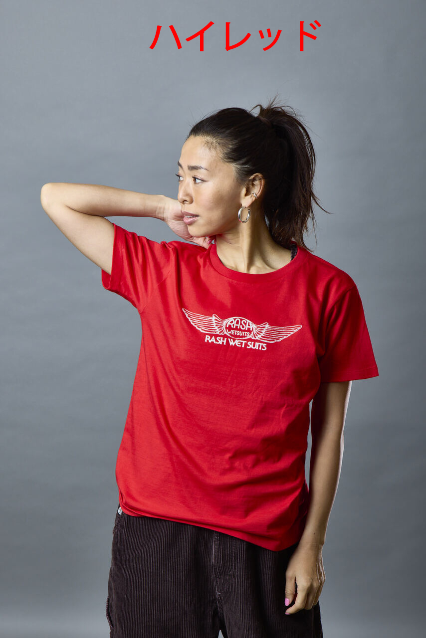 RASH 2025 レディース羽フロントTee 6.2oz  / ラッシュウエットスーツ