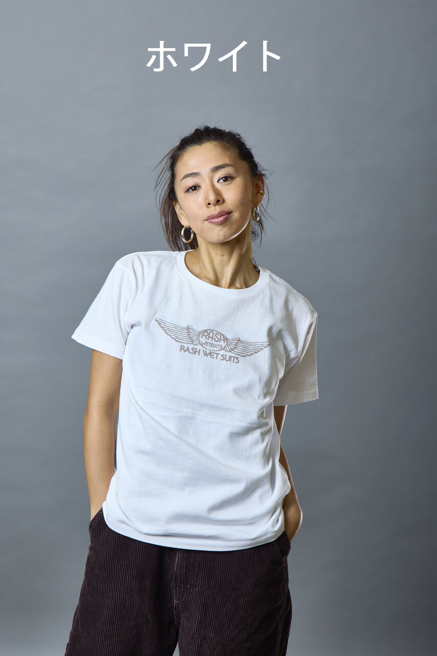 RASH 2025 レディース羽フロントTee 6.2oz  / ラッシュウエットスーツ