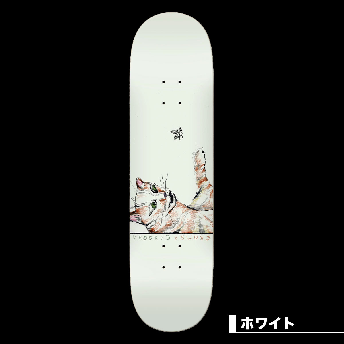 kyne スケボー　デッキ　ホワイト kyne スケボー デッキ ホワイト