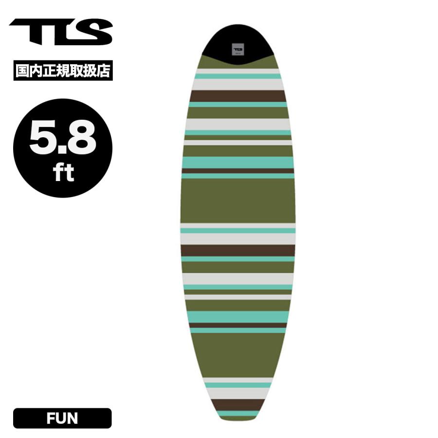 ツールストゥールス 5.8 ニットケース ボードカバー ショートボード サーフボードケース ファンボード ボーダー TOOLS TLS KNIT CASE FUN 127 128【651842】｜surfboard-skate-jack｜02