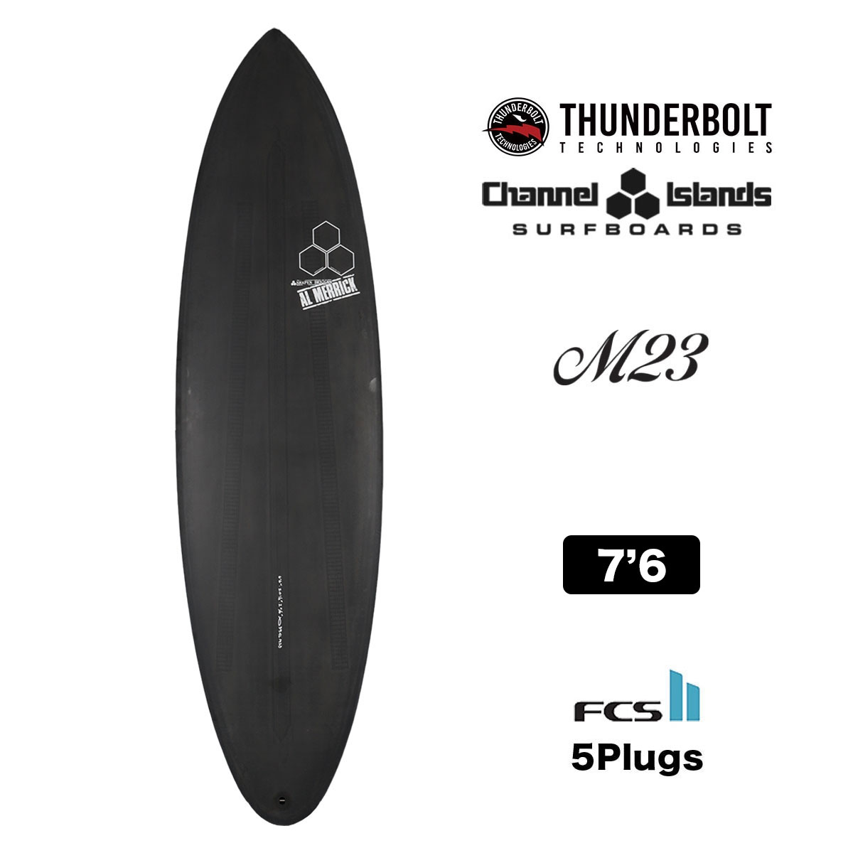 匿名配送 チャネルアイランズ サンダーボルト エム23 76 サーフボード THUNDERBOLT Channel Islands M23 BLACK SHADOW 7.6 アルメリック ファンボード fcs2 サーフィン 【1817854211】(65910円)