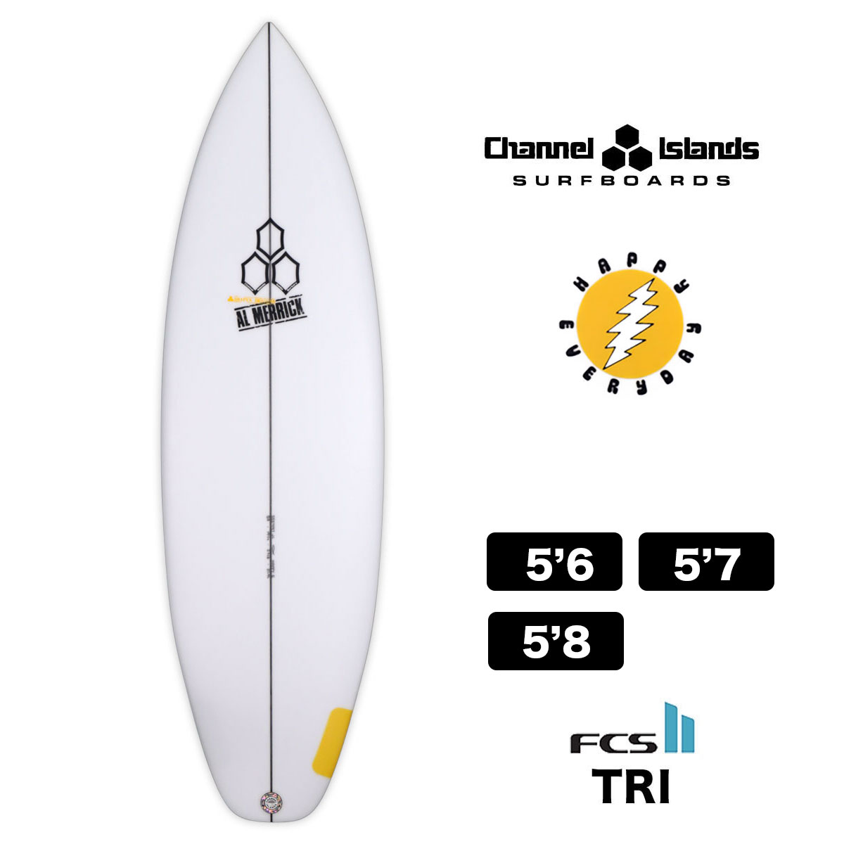 チャンネルアイランズ サーフボード サーフィン ショート surfboard Channel Islands HAPPY EVERYDAY ハッピーエブリィデイ アルメリック 5.6 5.7 5.8 FCS2 TRI｜surfboard-skate-jack｜02