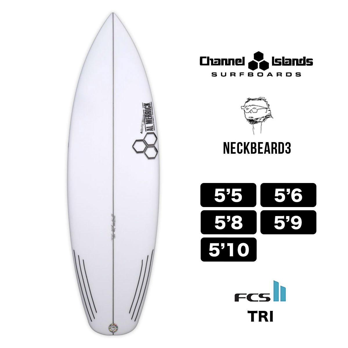 Channel Islands Surfboards チャンネルアイランド サーフボード ショートボード サーフィン ネックベアード3 アルメリック 5'5 5'8 5'9 5'10 NeckBeard3｜surfboard-skate-jack｜02