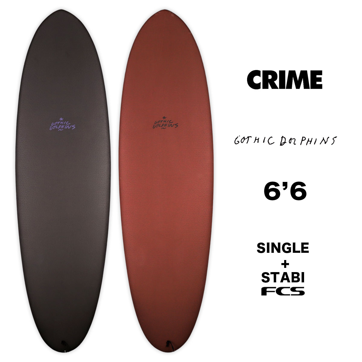 クライム サーフボード ソフトボード ゴシックドルフィン ミッドレングス サーフィン 正規品 CRIME SURFBOARDS SOFTBOARDS  6'6 GOTHIC DOLPHINS 6.6【52497】