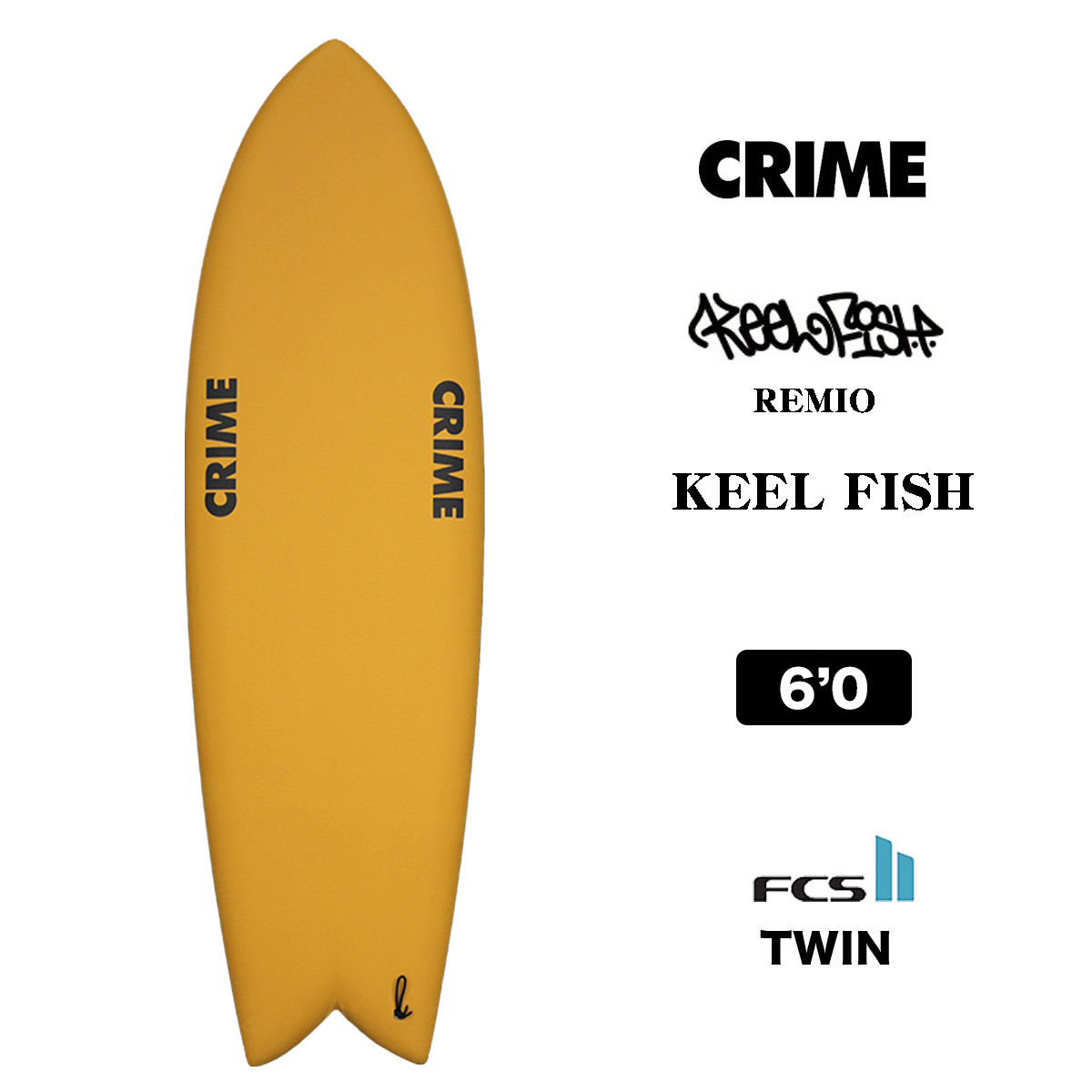 CRIME / GNAR HUNTERS 6'0\" クライム サーフボード CRIME / GNAR HUNTERS 6'0