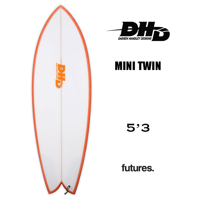DHD SURFBOARDS サーフボード フィッシュ ショートボード ダレン ハンドレー ミニツイン サイズ 5.3 サーフィン  レトロ【80943】 :dh1s-80943:サーフボードスケート ジャック 通販 