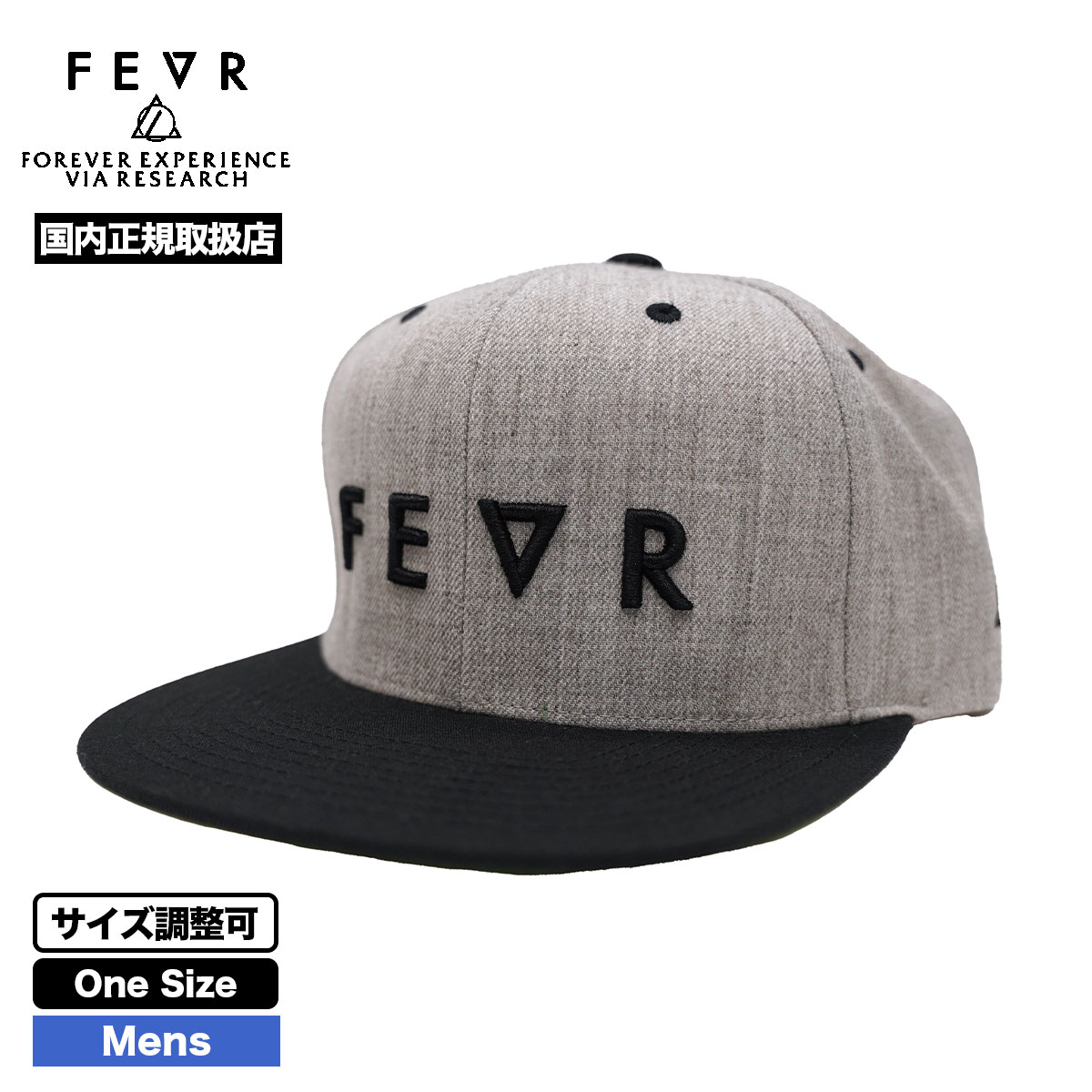 フォーエバー フィーバー メンズ キャップ 帽子 ロゴ 3D刺繍 シンプル