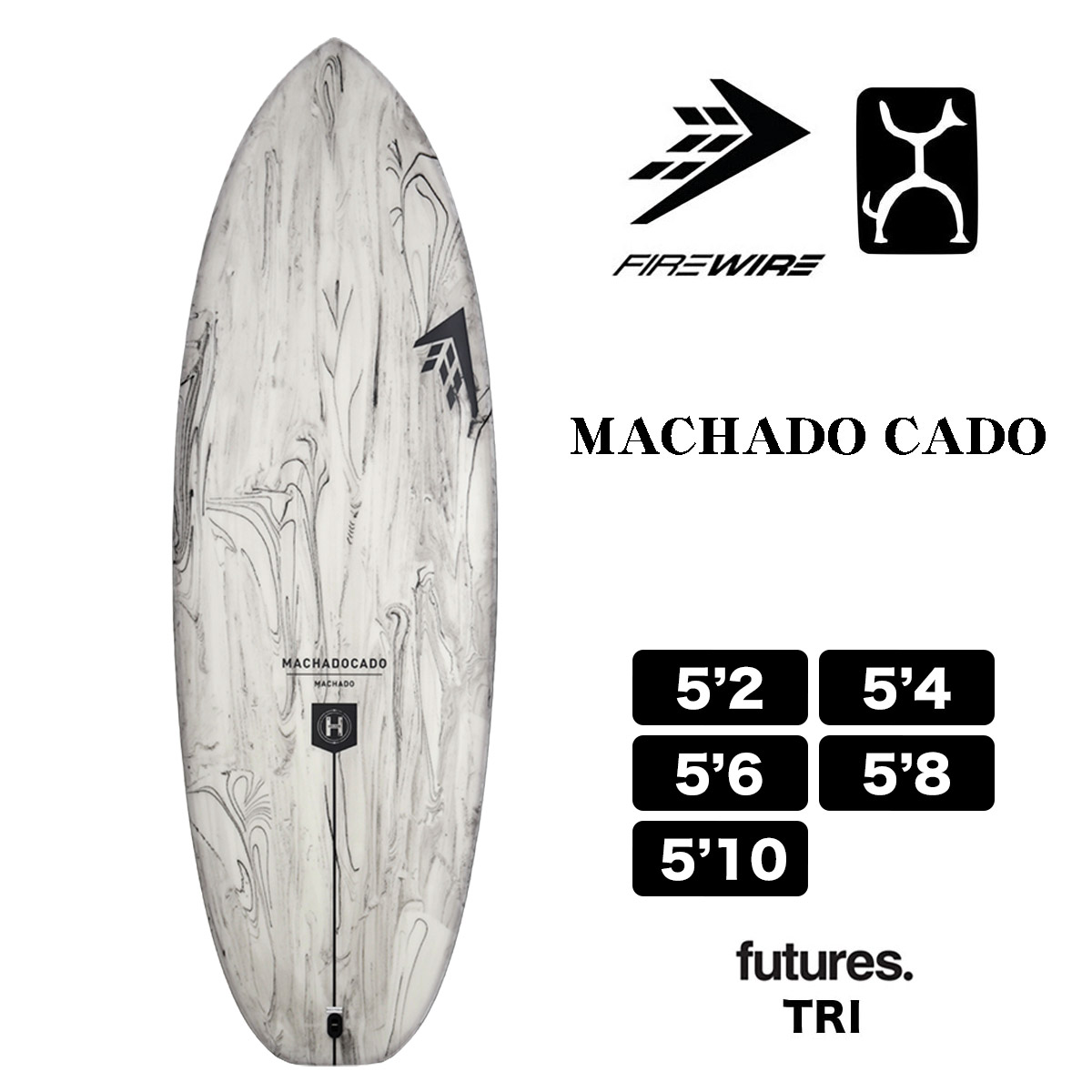 ファイヤーワイヤー サーフボード ショートボード 5.2 5.4 5.6 5.8 5.10 マチャド キャド FIREWIRE MACHADO CADO ROB MACHADO ロブマチャド サーフィン｜surfboard-skate-jack｜02