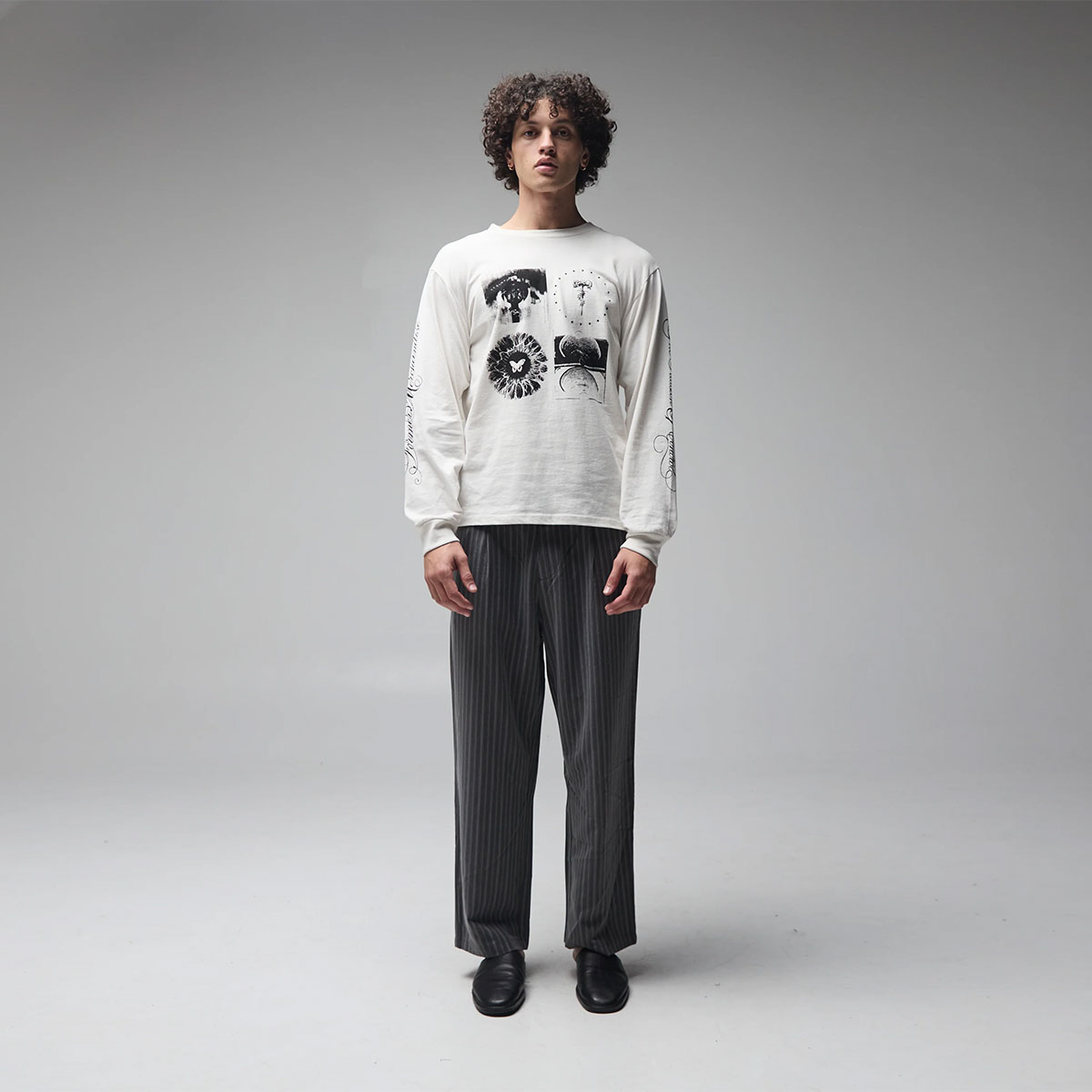 フォーマー メンズ 半袖Tシャツ バックプリント ブラック M L 