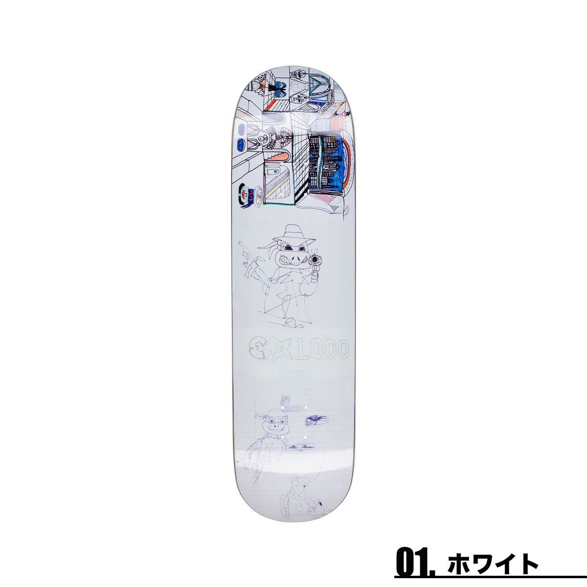 ジーエックス スケートボード スケボー デッキ STICKUP DECK 8.125inch