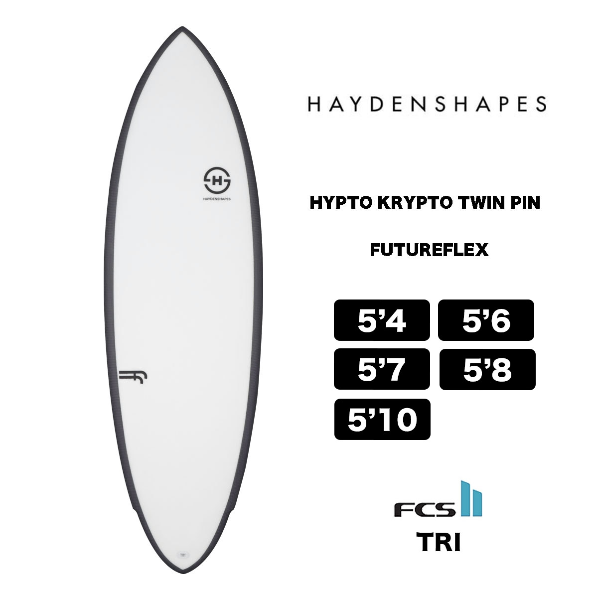 HAYDENSHAPES ヘイデンシェイプス ヒプトクリプト サーフボード ショート サーフィン ショートボード ツインピン FCS2｜HYPTO  KRYPTO TWIN PIN 2023