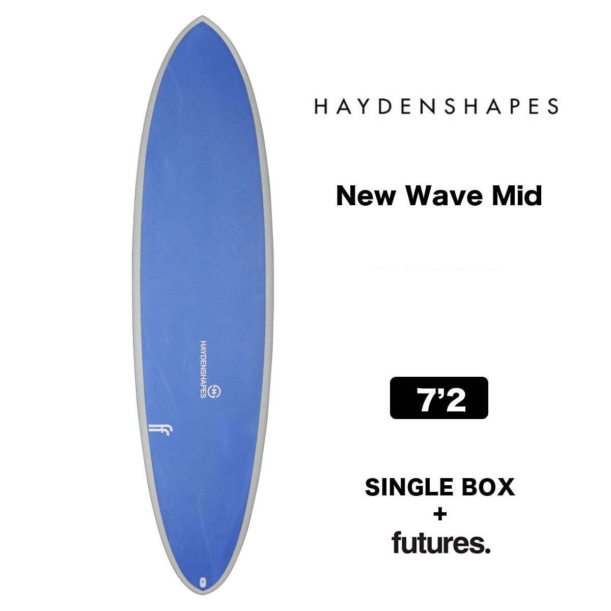 HAYDENSHAPES NEW WAVE MID 7.2 ヘイデン シェイプス ニュー ウェーブ ミッド 7'2 ファンボード 2+1 サーフボード サーフィン ブルー【HS0024】2023｜surfboard-skate-jack｜02