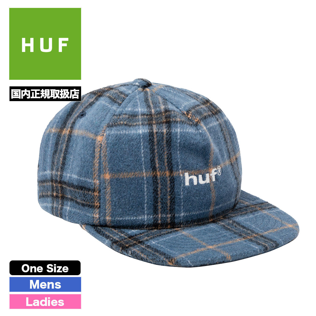HUF ハフ キャップ メンズ レディース 帽子 チェック 5パネル 調節可能