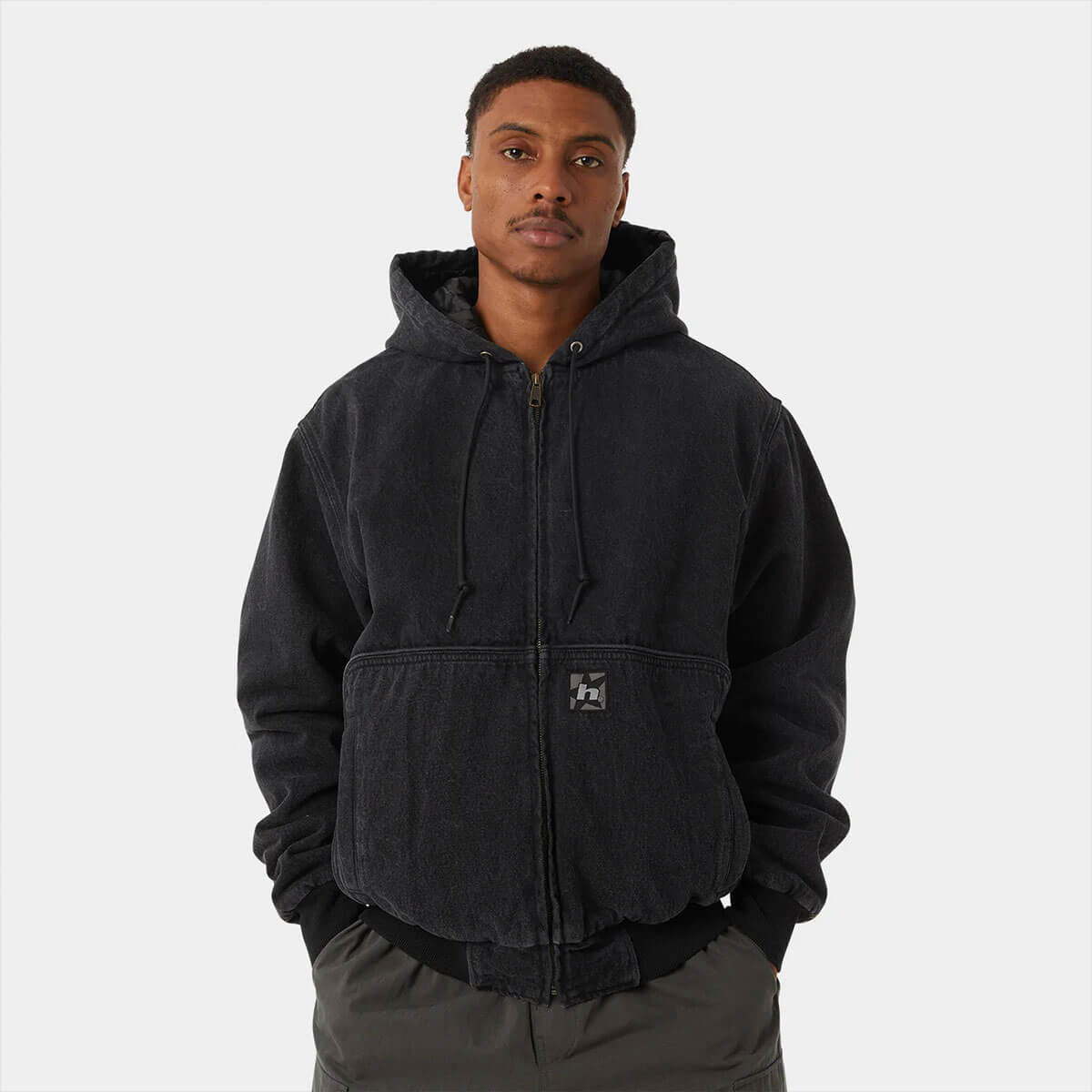 HUF ブラック パッチワークジャケット M HUF / PATCHWORK DENIM JACKET 商品詳細｜アメリカ直輸入の