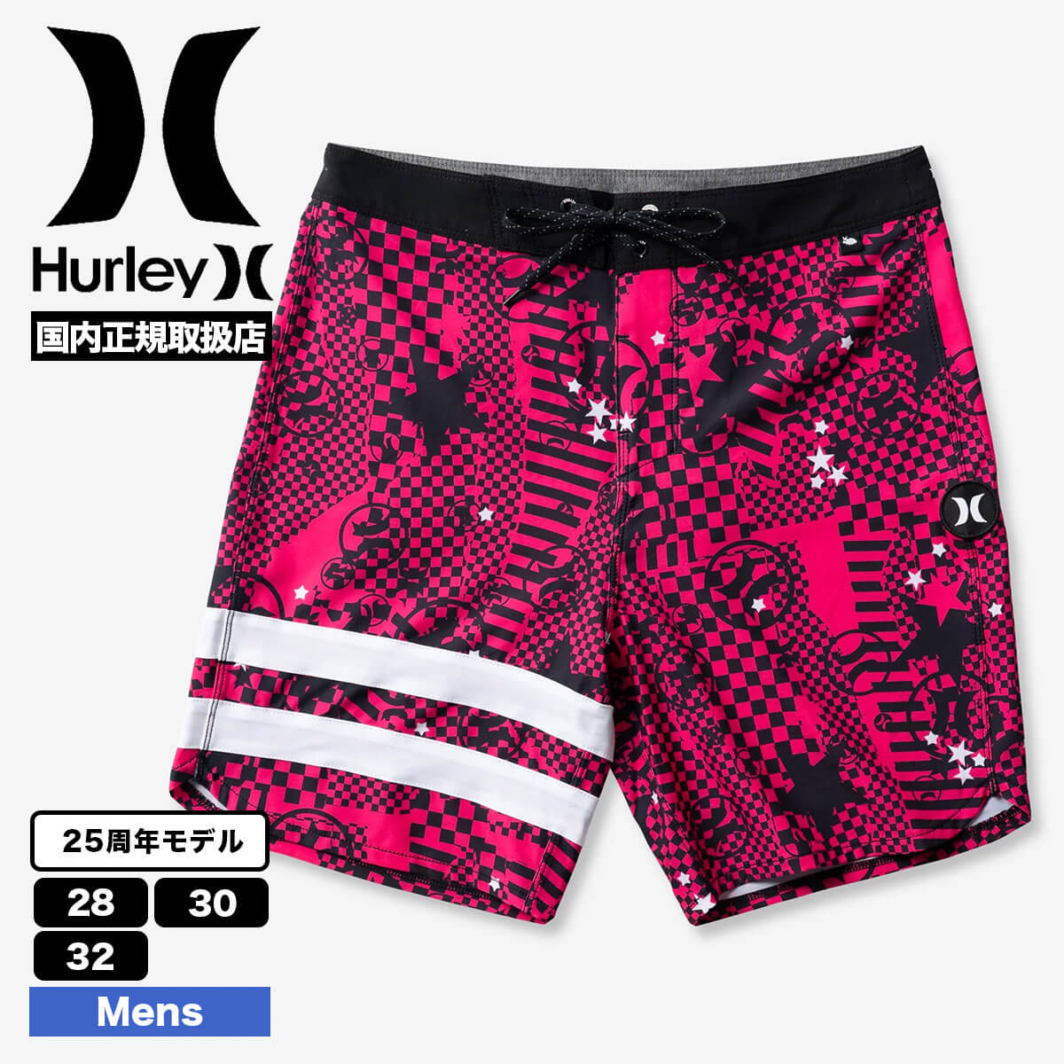 【HURLEY 25周年モデル】ハーレー メンズ 水着 ボードショーツ トランクス サーフィン チェ...