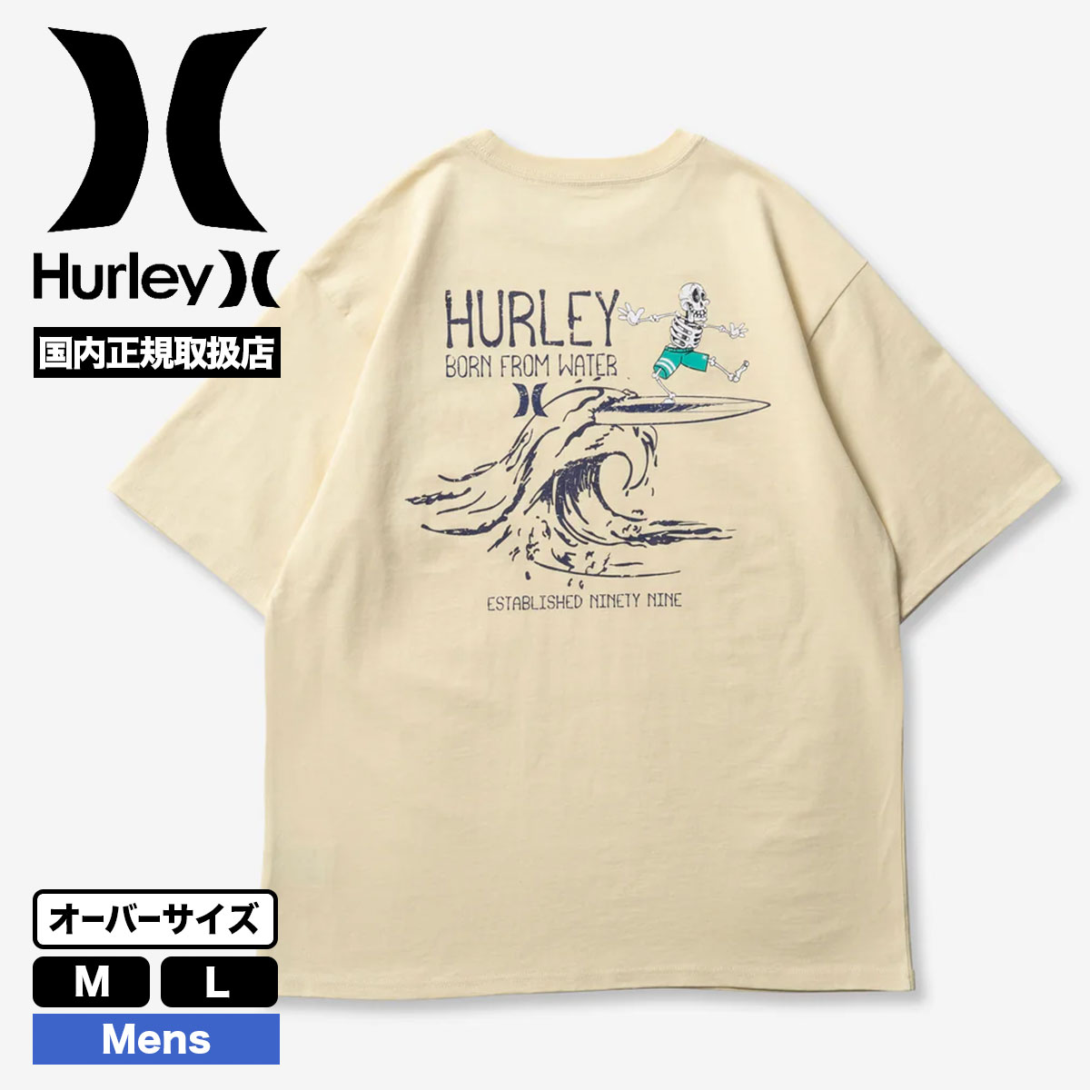 HURLEY ハーレー メンズ 半袖Tシャツ トップス ロゴ バックプリント オーバーサイズ 大きめ コットン 全3色 M L 人気 ブランド 通販 2024 新作【MSS2411026】｜surfboard-skate-jack｜04