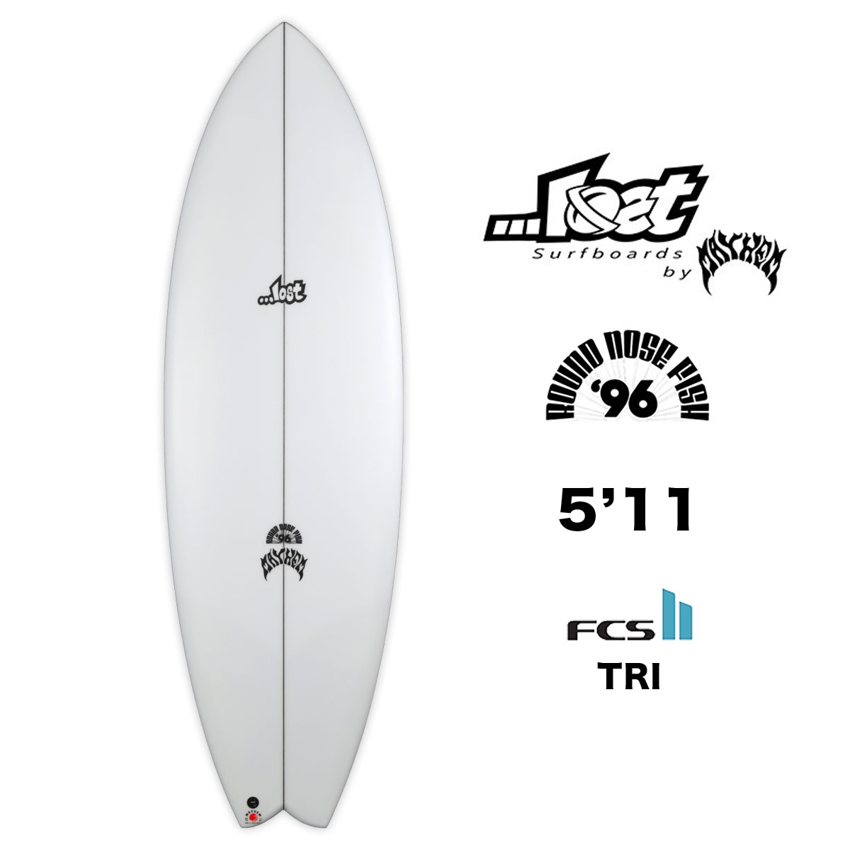 新生活 ロスト サーフボード ラウンドノーズフィッシュ96 SURFBOARDS