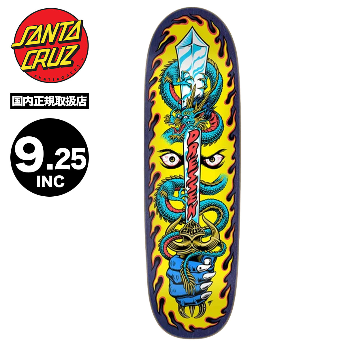 SantaCruzドレッセン　スケボーデッキ　スピンダープロデッキ9.25インチ SANTA CRUZ（サンタクルーズ） スケートボード デッキ スケボー