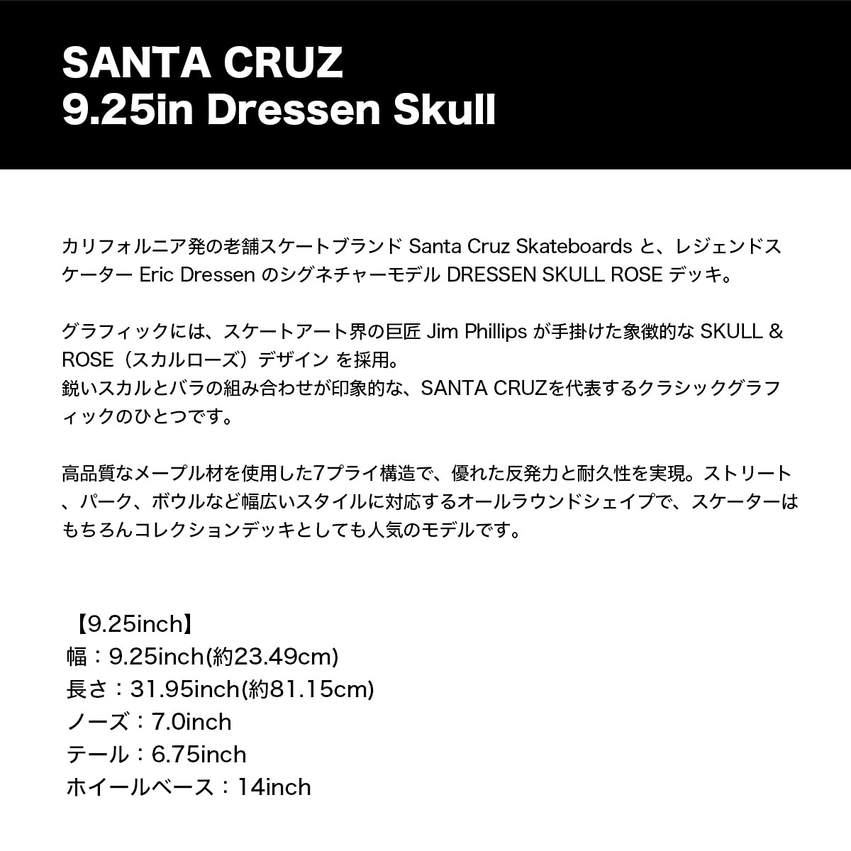 SANTA CRUZ（サンタクルーズ） スケートボード デッキ スケボー