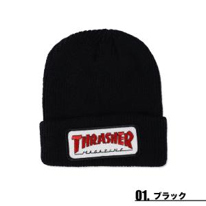 THRASHER スラッシャー ビーニー ニット帽 OUTILINED PATCH BEANIE メ...