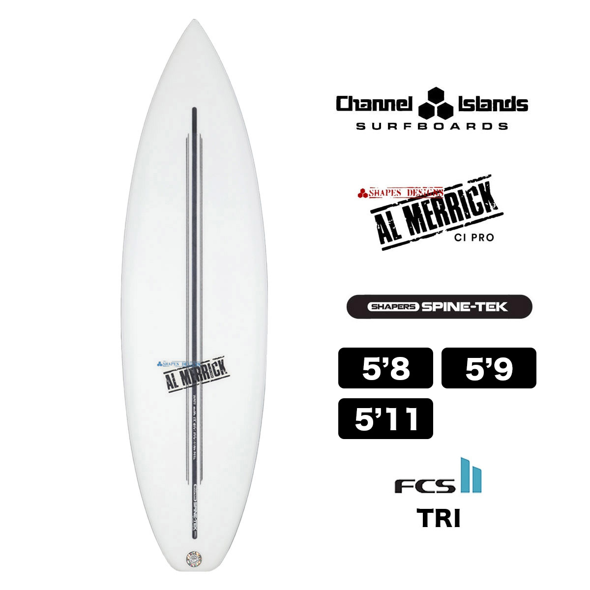 channel islands サーフボード ショートボード 5.8 5.9 シーアイ プロ CI PRO surfboard アルメリック サーフィン チャネルアイランズ チャンネル USA 5'8 5'9｜surfboard-skate-jack｜02