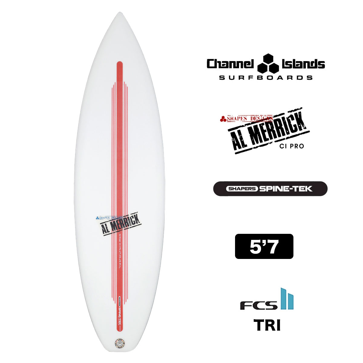Channel Islands Surfboards チャンネルアイランド サーフボード ショートボード サーフィントライ シーアイ プロ アルメリック 5'7 CI PRO｜surfboard-skate-jack｜02