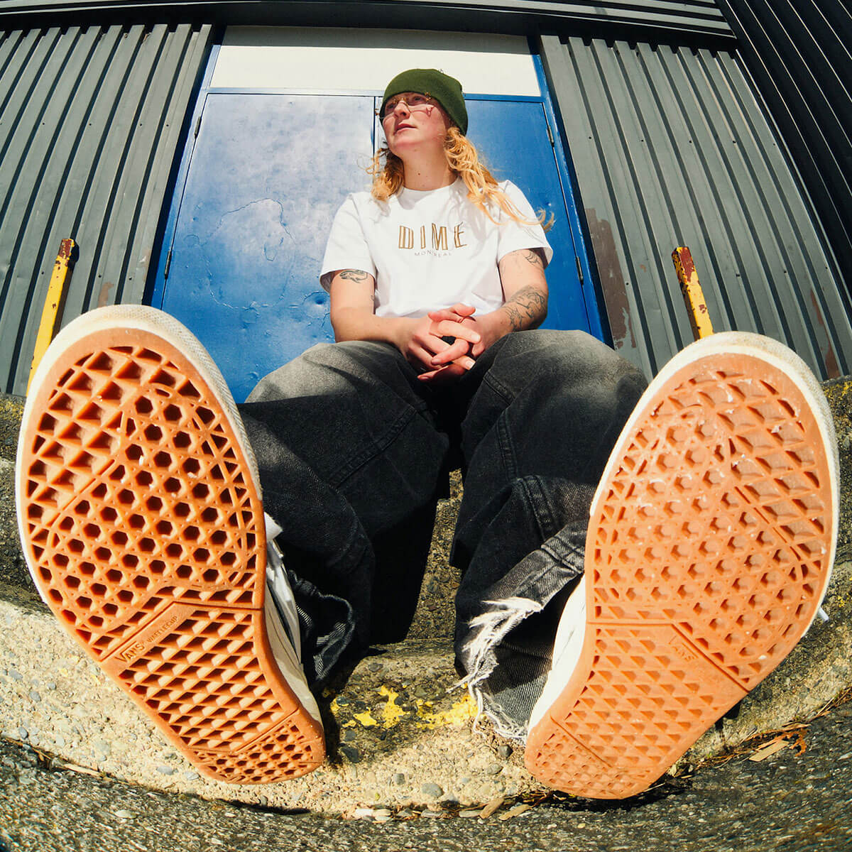 VANS スケート ハーフキャブ ワッフルカップ ホワイト ガム