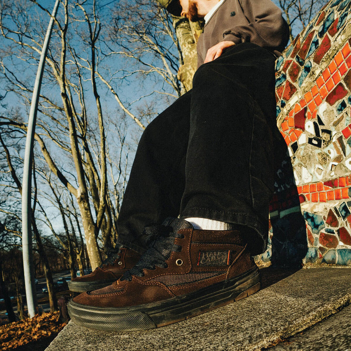 VANS スケート ハーフキャブ ワッフルカップ ブラウン ブラック
