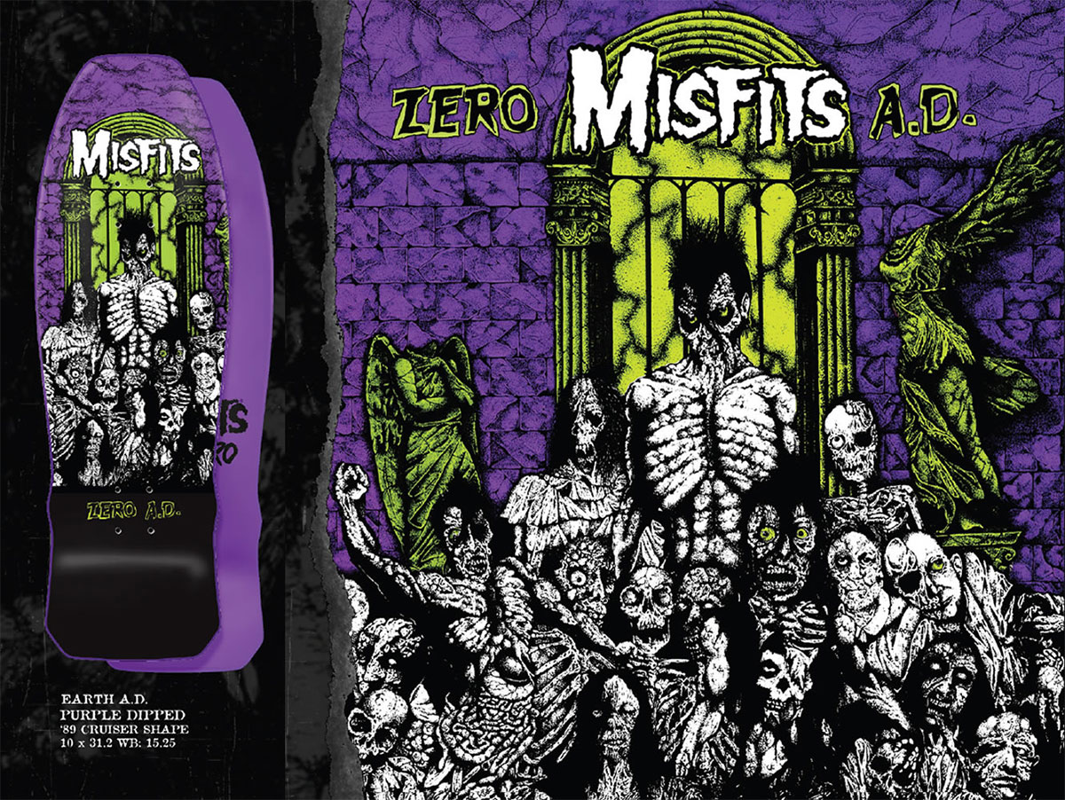 ZERO ゼロ スケートボード スケボー デッキ 10.0 inch ZERO×MISFITS