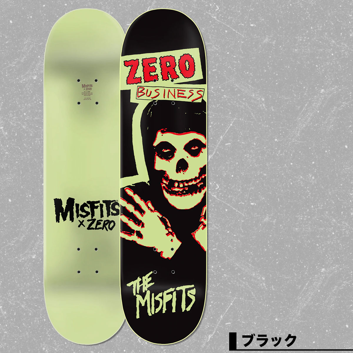 ZERO ゼロ スケートボード スケボー デッキ 8.25inch ZERO×MISFITS