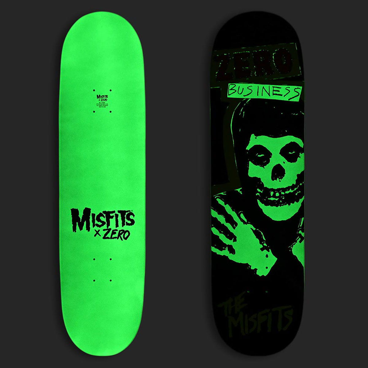 ZERO ゼロ スケートボード スケボー デッキ 8.25inch ZERO×MISFITS