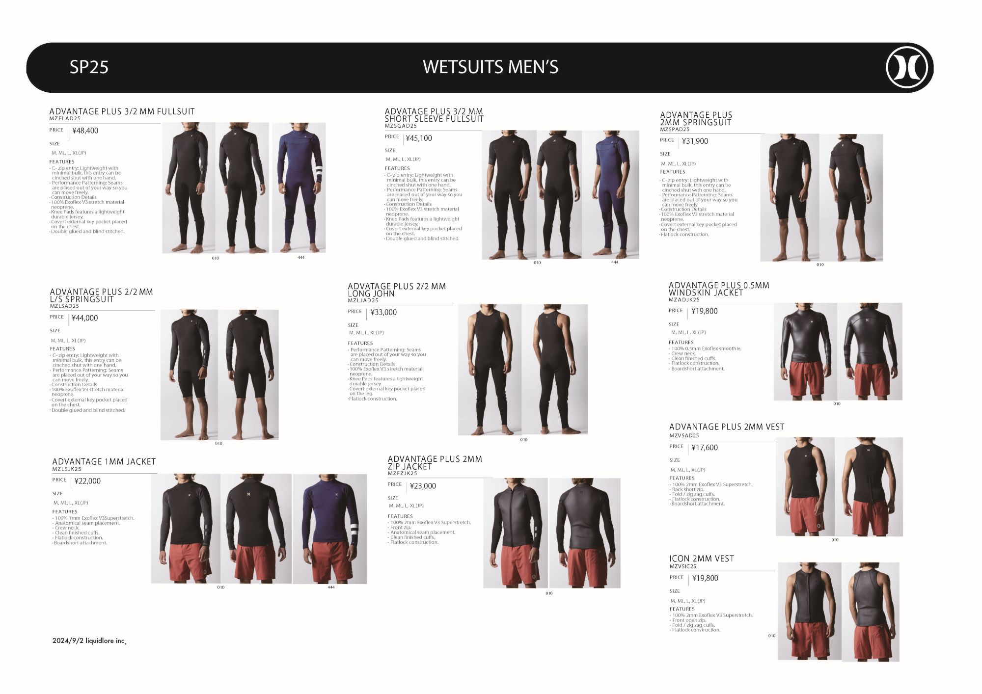 Hurley メンズ ウェットスーツ 長袖 タッパー HURLEY ハーレー