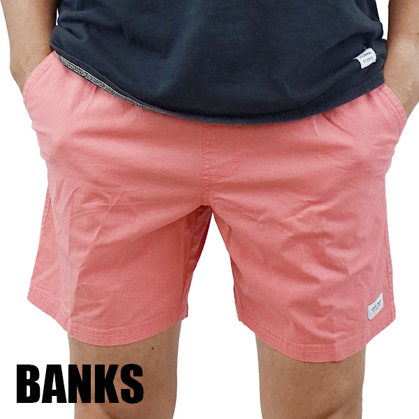 値下げしました！BANKS/バンクス PRIMARY ELASTIC FADED ROSE 男性用 サーフパンツ ボードショーツ サーフトランクス  海パン 水着 メンズ [返品不可]