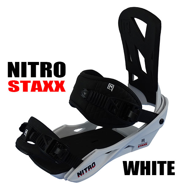 値下げしました！ナイトロ スノーボード ビンディング NITRO STAXX BINDING WHITE スタックス バインディング 22-23モデル  スノボ 雪山[返品、交換不可]