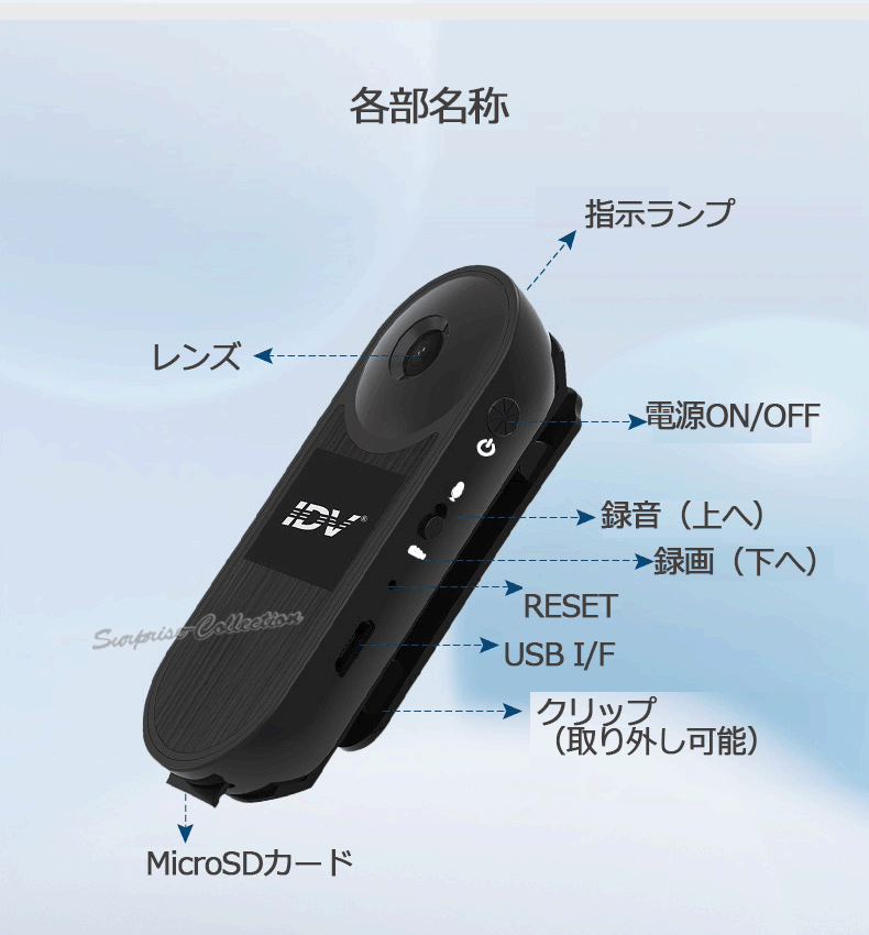 防犯カメラ 小型 ビデオカメラ 録画 録音 ドライブレコーダー