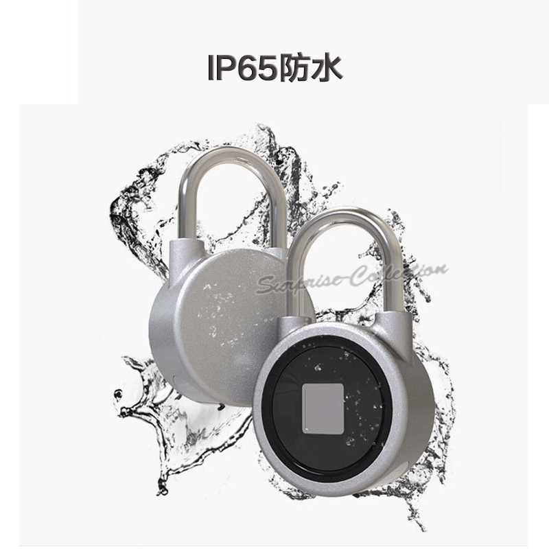 指紋南京錠 Bluetooth接続 指紋開錠 APP開錠 防水 防塵 盗難防止 充電