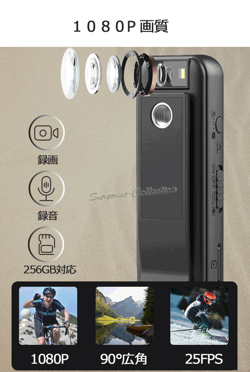 マグネットクリップ型防犯カメラ 小型 ビデオカメラ マルチ マグネットクリップ型防犯カメラ 小型 ビデオカメラ マルチ