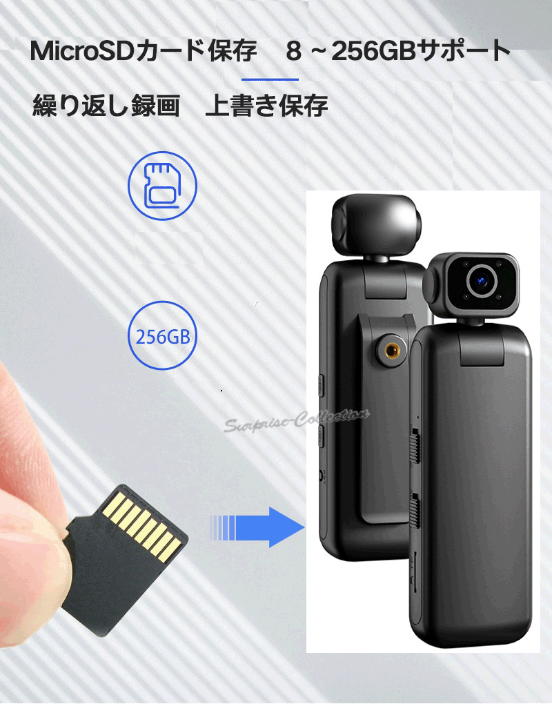 4K画質！8時間録画！小型WIFI防犯カメラ リモート監視 スポーツカメラ