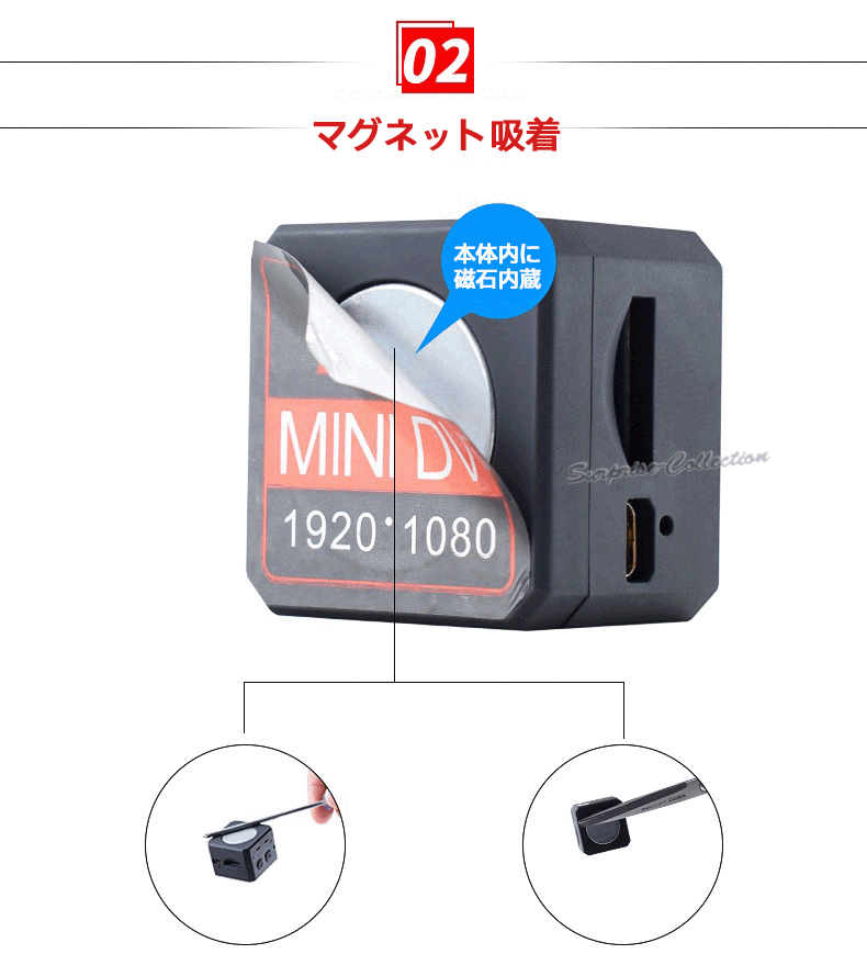 防犯カメラ スポーツカメラ 小型カメラ 小型 microSD カード録画 監視