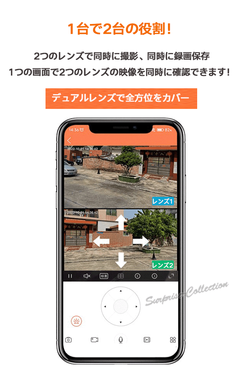 デュアルレンズ デュアル画面 防犯カメラ 屋外 ワイヤレス WiFi デュアルレンズ デュアル画面 防犯カメラ 屋外 ワイヤレス WiFi